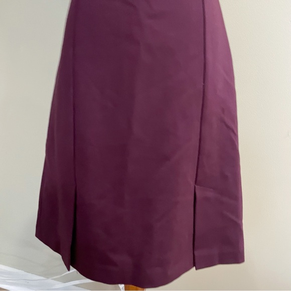 Rebecca Taylor Mesh Trim Ponte Sheath Dress Oxblood Burgundy Red size 2 Small S - Picture 8 of 11